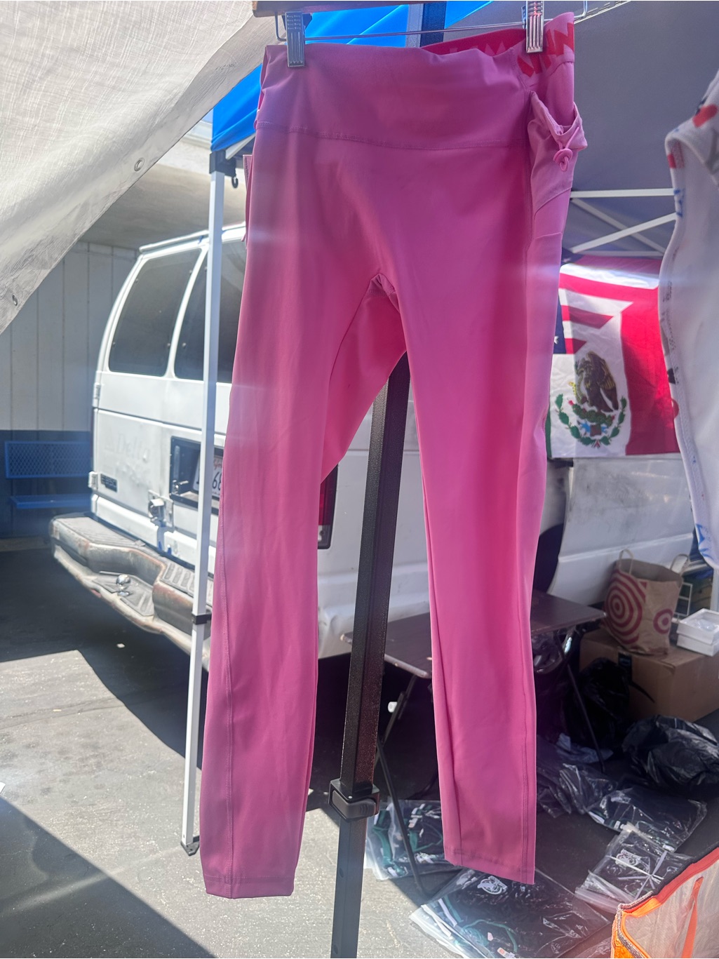 Outdoor Voices Hot Pink Girls' Stretch Leggings